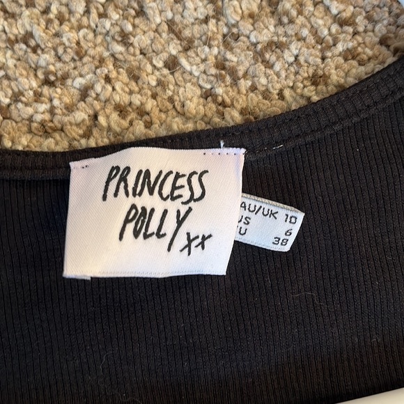 Princess Polly Mikayla Mini Dress in Black Size 6 - Picture 2 of 4